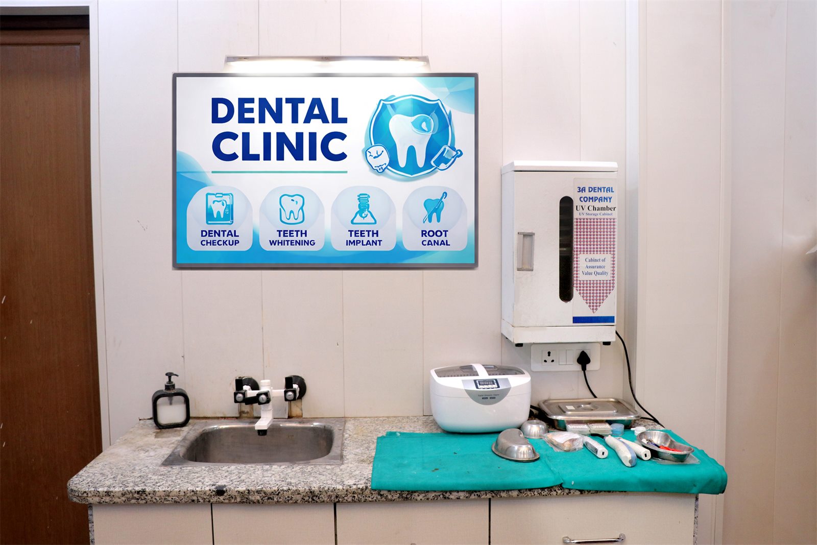 Branch 2 (Farash Khana) sterilization and hygiene station